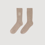 Chaussettes brodées en cachemire