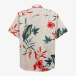 Chemise manches courtes regular imprimé hibiscus blanc off-white