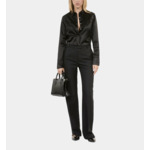 Pantalon Tailleur Large Noir Femme