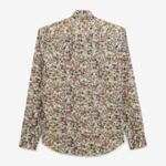 Chemise à fleurs vert militaire
