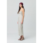 Robe longue satinée fleurs