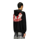 Sweat-shirt à capuche avec logo imprimé effet eau