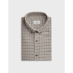 Chemise gabriel à carreaux beiges et gris
