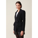 Veste tailleur boutonnée ceinturée