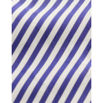 Chemise col figaret en popeline rayée avec col et poignets en popeline blanche violet