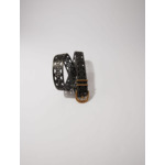 Ceinture en cuir détail fleurs