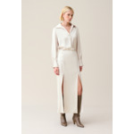 Jupe longue fluide à pinces