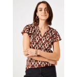 Women T-shirt Brown