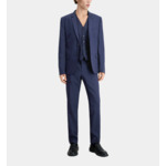 Veste De Costume Bleu Marine En Laine À Micro Motifs Homme