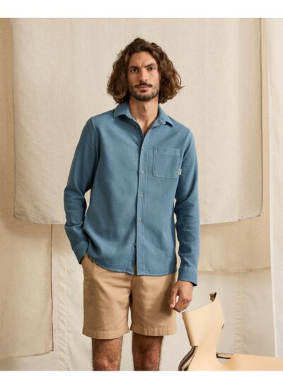 Chemise beige clair chiné