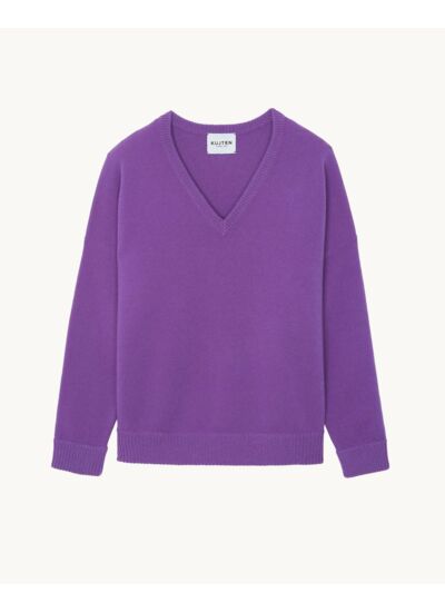 Pull Kiki Pull cachemire col v oversize femme