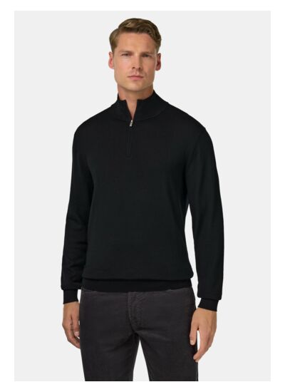 Pull Demi Zip En Laine Mérinos
