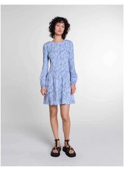 Robe plissée imprimée