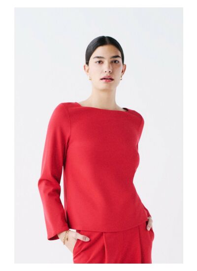 Blouse carmin