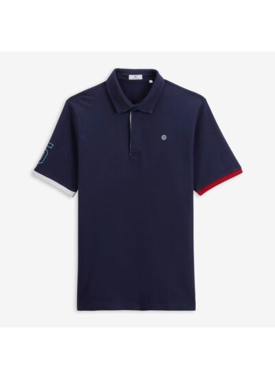 Maillot rugby manches courtes Luis broderie 15 bleu foncé