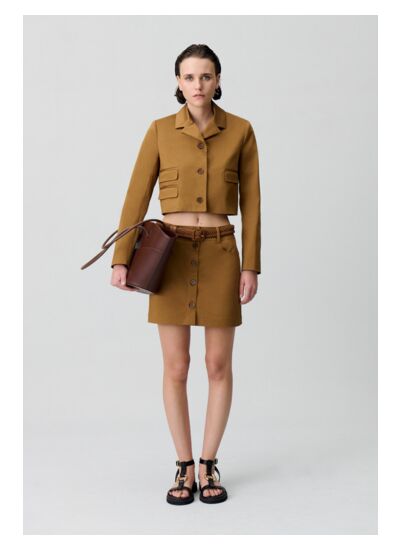 Veste courte col tailleur