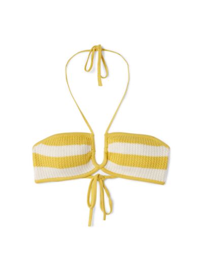 Haut de bikini rayé - Femme - COLIBRI/NATUREL