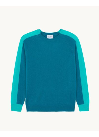 Pull Ian Pull Cachemire Homme Col Rond Colorblock, 2 fils