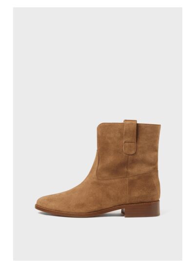 Chaussure Elie Boots En Cuir Velours Elie