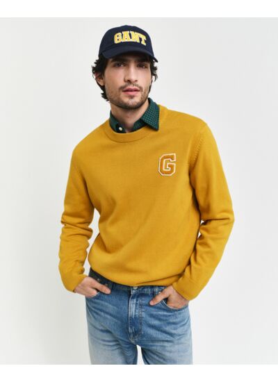 Pull ras du cou avec écusson