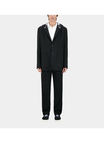 Veste Noire Avec Capuche Homme