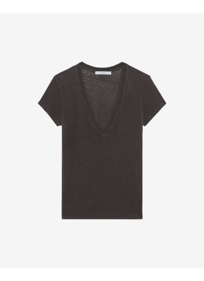 T-Shirt En Lin Col V Rodeo