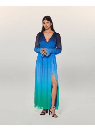 Robe Longue Manche Longue Mousseline
