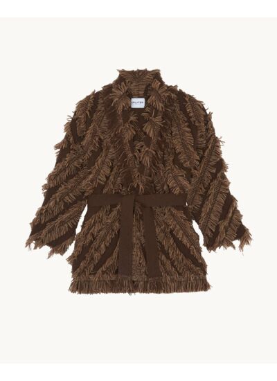 Veste Miko Fringes marron