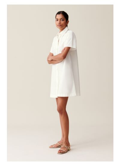 Robe chemise courte brodée