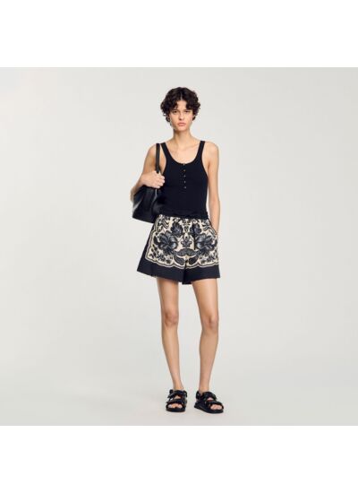 Débardeur en maille côtelée