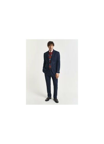 Slim Fit Flannel Herringbone Suit P