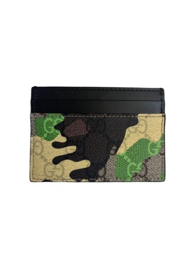 Gucci Porte-carte Monogramme Camouflage Noir