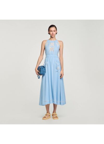 Robe longue à broderies anglaises