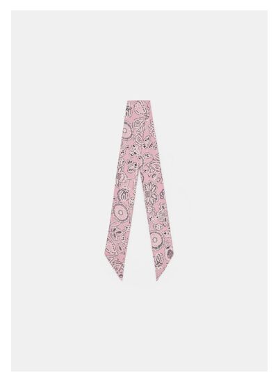Foulard Eulalie-rose imprimé bandana