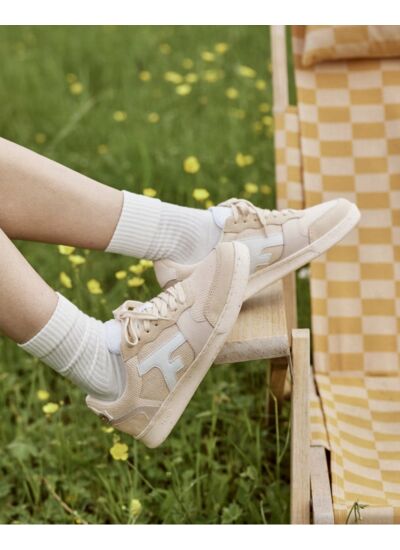 Baskets basses beiges & blanches