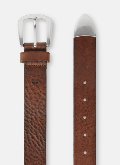 Boggi milano Ceinture en cuir avec embout en métal