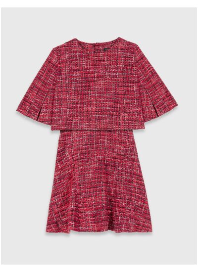 Robe courte 2-en-1 en tweed