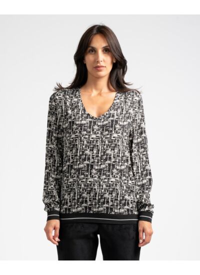 Blouse manches longues avec imprimé