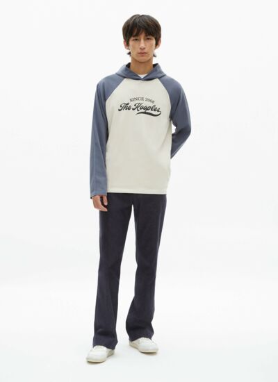 The kooples T-shirt manches longues raglants a capuche homme