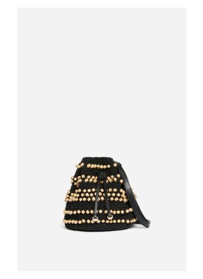 Sac Bourse En Papier Et Bois En Viscose