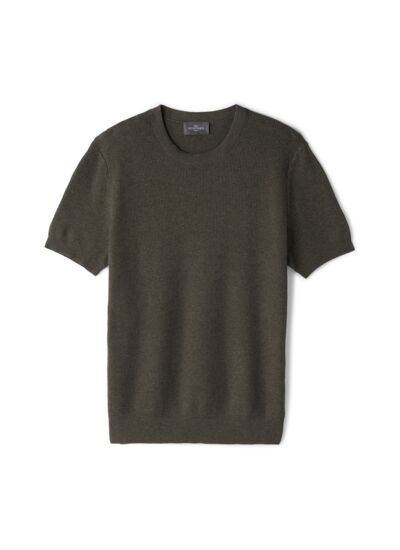 T-shirt col rond - Homme - KAKI OMBRE