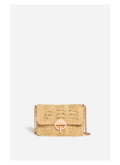 Moyen Sac Moon En Raphia 100% Laine Mérinos