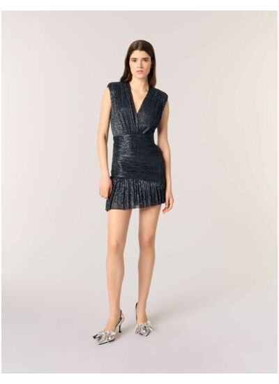 Robe courte métallisée
