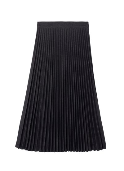 Jupe plissée en denim - Femme - DENIM BLACK