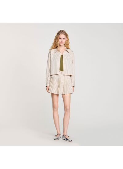 Chemise strassée à rayures