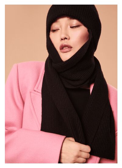 Bonnet Azhar-Noir en Laine