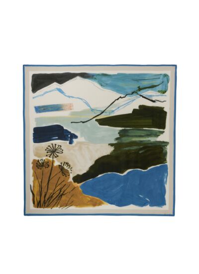 Carré imprimé paysage hivernal 120 x 120 cm - Accessoire - MULTICOLORIS