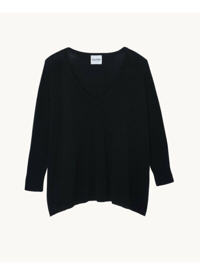 Pull Minie Pull Cachemire Femme Col V Oversize, 2 fils
