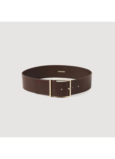 Ceinture large en cuir