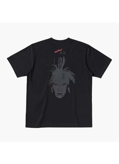 KAWS x Uniqlo x Warhol T-shirt Graphic Portrait Noir
